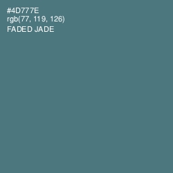 #4D777E - Faded Jade Color Image